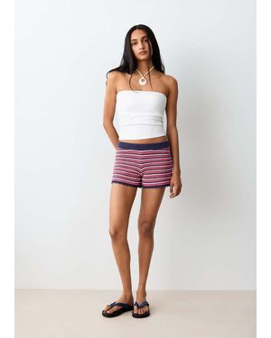 MANGO TEEN Crochet Shorts - Red