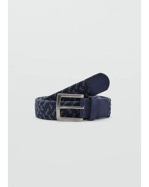 MANGO TEEN Braided Belt - Blue