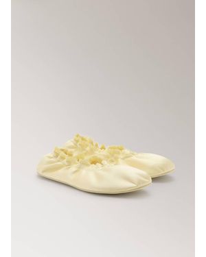 Mango Satinierte Ballerinas Mit Gummiband - Natur