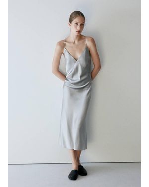 Mango Silk Strapless Nightgown - White