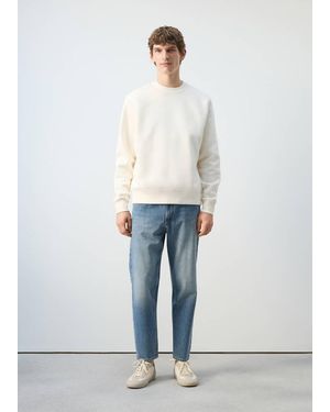 Mango Cotton Sweatshirt With Soft-Touch Lining - White