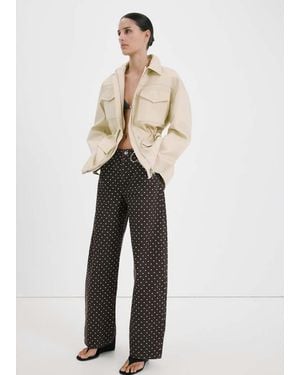 Mango Polka Dot Balloon Jeans - Natural