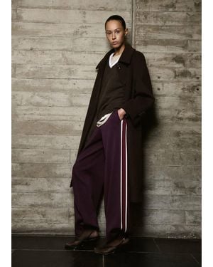 Mango Knitted Trousers With Contrasting Stripes - Brown