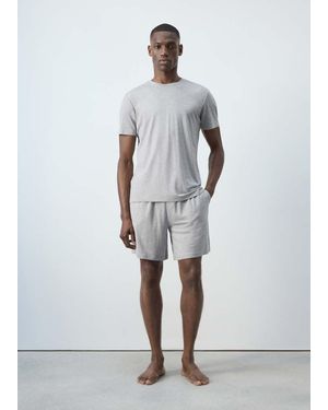 Mango Pyjama-Set Mit Elastischem Taillenbund - Weiß
