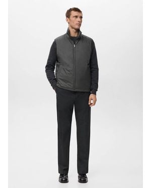 Mango Lightweight Quilted Gilet - Black