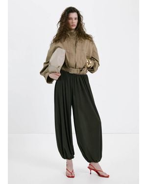 Mango Denim Jacket With Belt - Multicolour