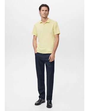 Mango Cotton Piqué Polo Shirt - White