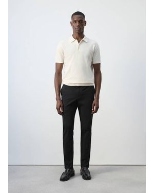 Mango Barna Slim-Fit Twill Chino Trousers - White