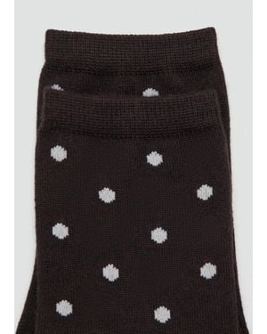 Mango Polka Dot Socks - Black