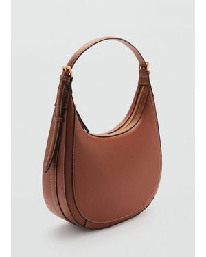 Mango Oval Shoulder Bag - Brown