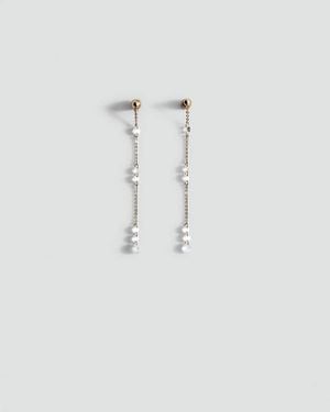Mango Long Crystal Earrings - Blue