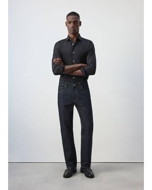 Mango Moby Relaxed Fit Dark Wash Jeans - Multicolour