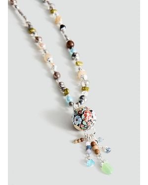 Mango Mixed Bead Necklace - White