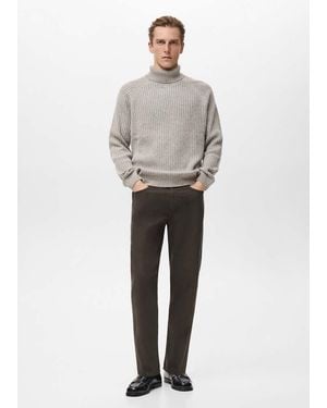 Mango 100% Cotton Regular Fit Cropped Jeans - Grey
