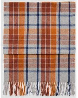 Mango Check Scarf With Fringed Ends - Multicolour