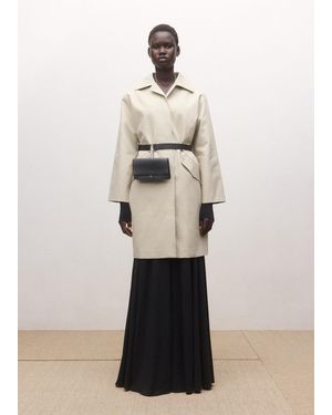 Mango Trench 100 Coton À Poches Gris Clair/Pastel - Neutre