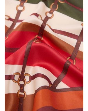Mango Geometric Printed Foulard - Red