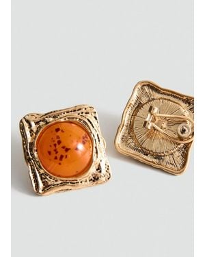 Mango Set Of 2 Combined Earrings - Metallic