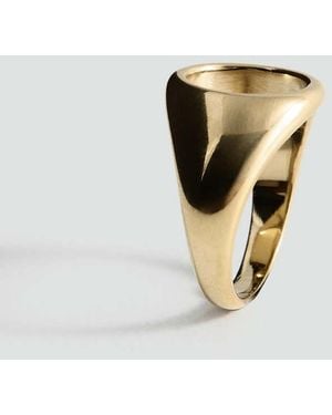 Mango Anello Sigillo Acciaio Inossidabile Oro - Multicolore