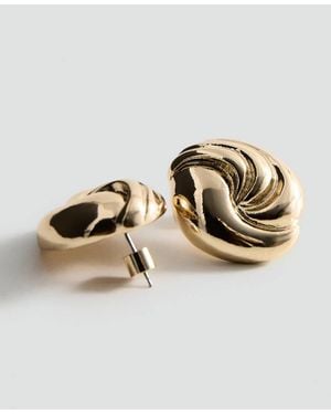 Mango Relief Earrings - Metallic