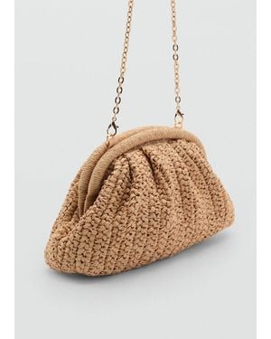 Mango Natural Fibre Clutch Bag