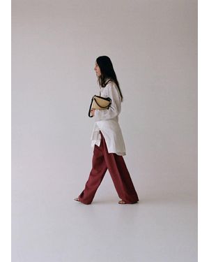 Mango Small Raffia Bucket Bag - White