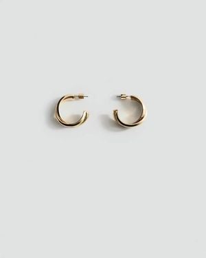 Mango Interlinked Hoop Earrings - Natural