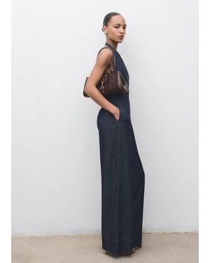 Mango Lyocell Denim Jumpsuit - Blue
