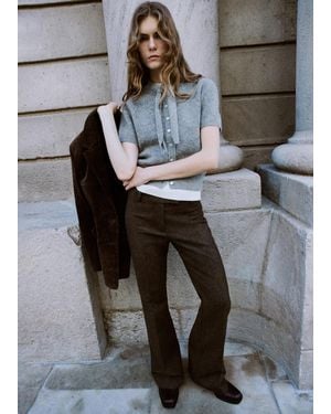 Mango Cardigan With Bow-Tie Neck - Black