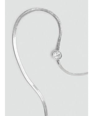 Mango Beaded Chain Belt - White