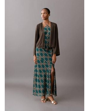 MANGO TEEN Fluid Kimono Jacket With Shine - Grey