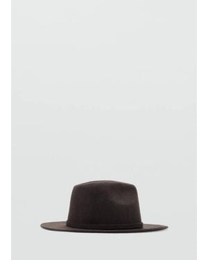 Mango 100% Wool Hat - White