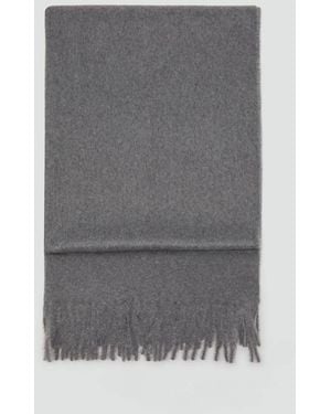 Mango Fringed Edge Scarf - Grey