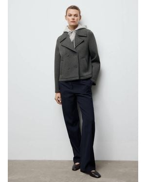 Mango Combined Hooded Jacket - Blue