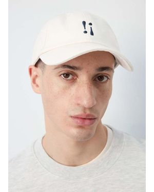 Mango Embroidered Cotton Cap - White