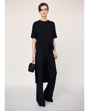 Mango Straight-Leg Trousers With Belt Loops - Black
