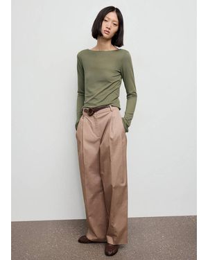Mango Boat Neck T-Shirt - Green