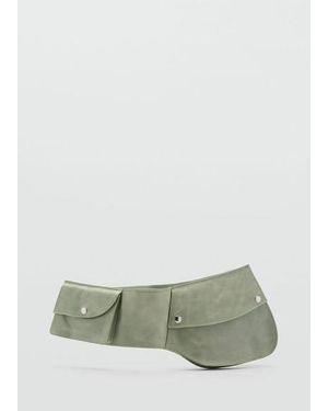 Mango Leather Belt Bag - Green