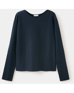 MANGO TEEN Knitted Jumper With Openings - Blue