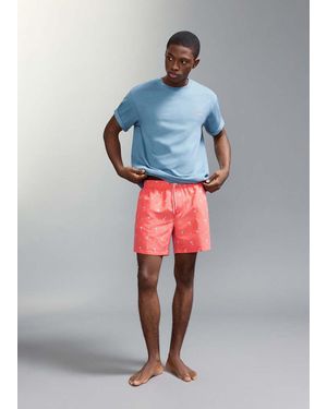 MANGO TEEN Printed Swimming Trunks - Grey