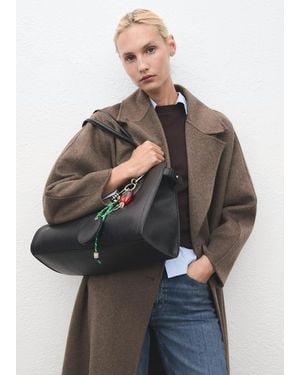 Mango Multi-Charm Mirror Keyring - Grey