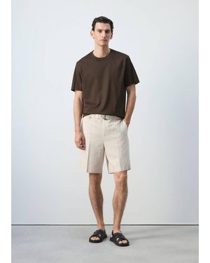 Mango Regular Fit T-Shirt 190Gsm - Brown