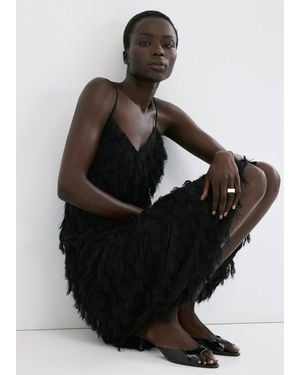 Mango Kitten-Heel Sandals With Strap - White