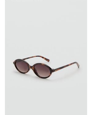MANGO TEEN Oval-Frame Sunglasses - Brown