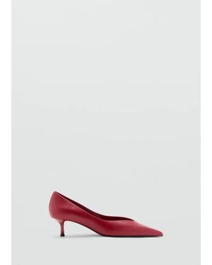 Mango Kitten-Heel-Pumps Mit Spitzer Spitze - Rot