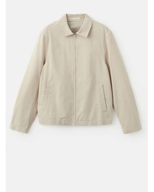 Mango Lightweight Cotton Lyocell Jacket - Natural