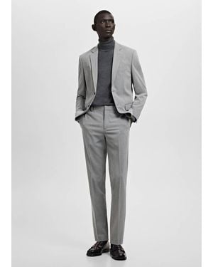 Mango Super Slim-Fit Suit Jacket - Grey