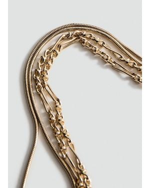 Mango Mixed Double Necklace - Metallic