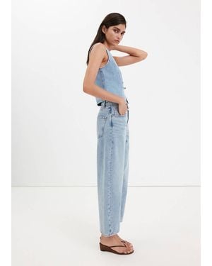 Mango Balloon Crop Jeans - Blue