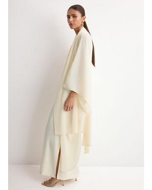 Mango Caftan Plissé Oversize Écru - Neutre